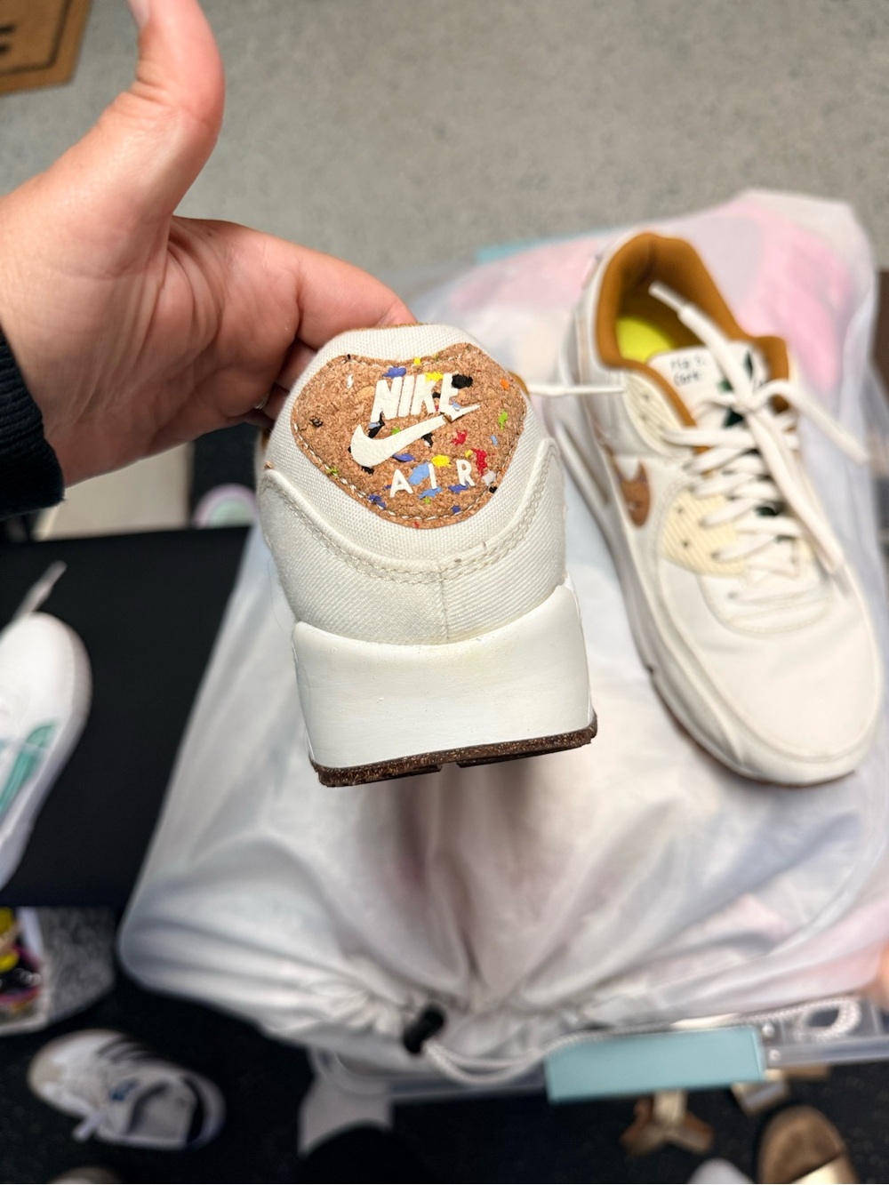 Nike AirMax Cream & Tan Athletic Sneakers - Cork Limited Edition - Picture 3 of 5